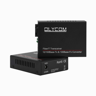 Fast Ethernet Fiber Optic Ethernet Converter 10/100M Transceptor bidirecional de modo único SC para RJ45 20 km