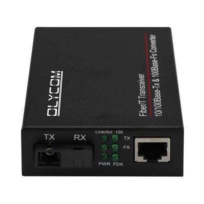 Fast Ethernet Fiber Optic Ethernet Converter 10/100M Transceptor bidirecional de modo único SC para RJ45 20 km