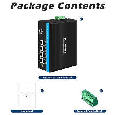 8 portas Gigabit Switch Industrial Ethernet Switch IP40 OEM Fábrica