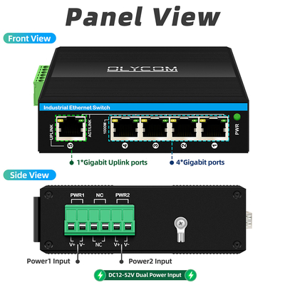 5 Portos Gigabit Switch E-Mard Certificado Industrial Ethernet Switch