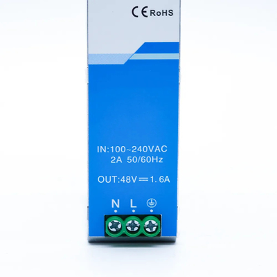 Fornecimento de energia industrial de 48 V DIN 1.6A 75W 76.8W CE UL Certificado entrada AC/DC