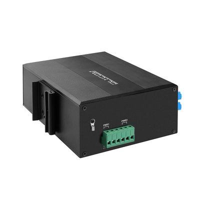 Comutador Ethernet gerenciado industrial com função de desvio D2*2B SM LC Connector grau de proteção IP40 para proteção de linha óptica