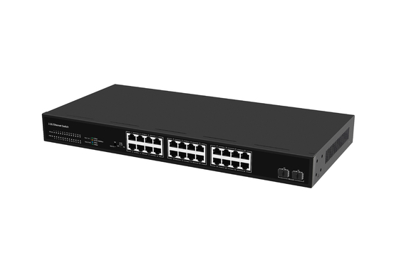 Switch Ethernet 2.5G 24 portas Switch Ethernet Fibra 10G Desktop 24*10/100/1000/2500M portas RJ45 + 2*10G portas SFP+