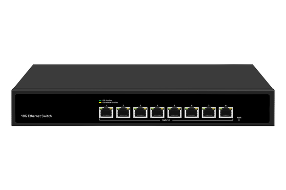 8 Portos 10G Ethernet Switch 8*10G Ethernet Portos Suporte 100/1000M/2500M/5G/10G