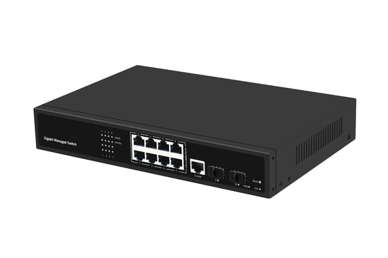 Switch Ethernet de Mesa Gerenciado L2 Gigabit de Fibra Óptica de 8 Portas