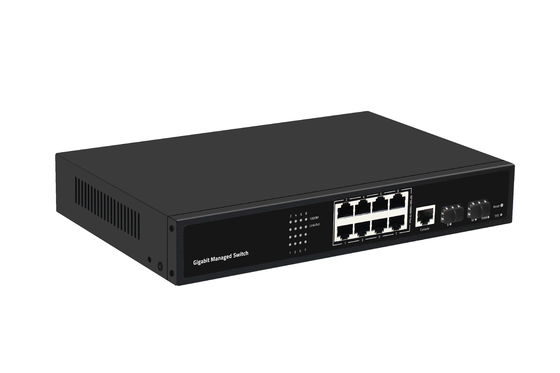 Switch Ethernet de Mesa Gerenciado L2 Gigabit de Fibra Óptica de 8 Portas