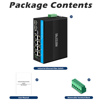 Comutador Ethernet gerenciado robusto Vitesse chipset 2 SFP 8 RJ45 comutador Ethernet industrial com gerenciamento SNMP