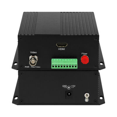 Conversor de fibra de vídeo HDMI 1080P Bidi RS422 Extensor óptico de modo único DC12V CE