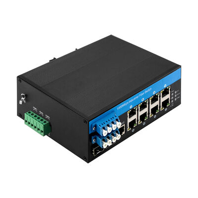 8 Port Ruggedized Optical Bypass Managed Switch Gigabit Ethernet com PoE 240W Budget CE