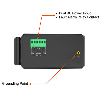Switch Industrial PoE de 8 Portas Serial Over Ethernet Gigabit Network L2+ ERPS Gerenciado CE
