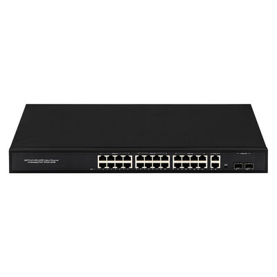 24 portas Gigabit PoE Switch com 2 SFP/RJ45 Uplinks 300W Input 220V não gerenciado CE