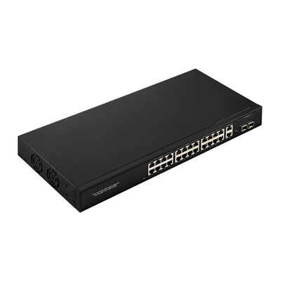 24 portas Gigabit PoE Switch com 2 SFP/RJ45 Uplinks 300W Input 220V não gerenciado CE