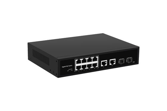 Switch PoE Gigabit de 8 portas 120W com Watchdog PoE para Rede de Fibra Óptica Empresarial