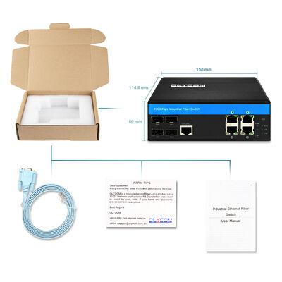 8 Portos L2 Switches Ethernet gerenciados 1G/2.5G SFP Uplinks Industrial Grade CE FCC