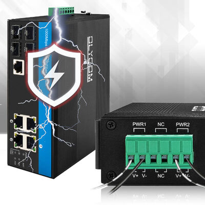 8 Portos L2 Switches Ethernet gerenciados 1G/2.5G SFP Uplinks Industrial Grade CE FCC