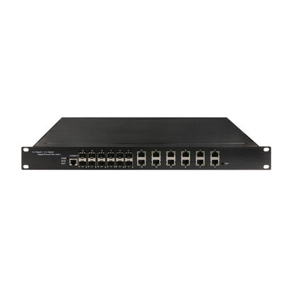 Switch PoE Gerenciado L2 L3 de 24 Portas 2.5G Fibra Gigabit Orçamento de Energia de 500W Alimentado por AC