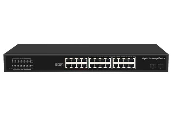 24 Port Gigabit Fiber Network Switch Gerenciável Smart VLAN & Modo Extensão Alimentado por AC