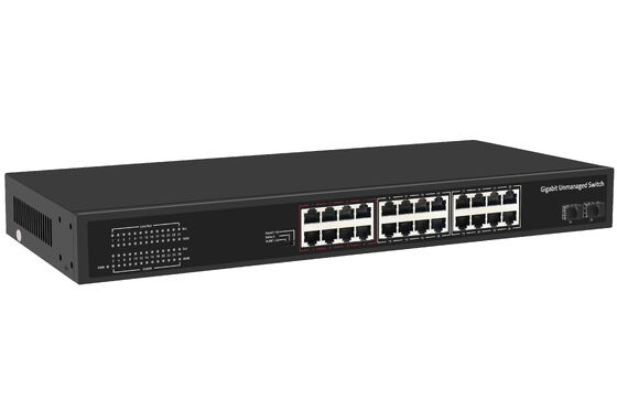 24 Port Gigabit Fiber Network Switch Gerenciável Smart VLAN & Modo Extensão Alimentado por AC