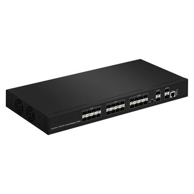 28-Port 10G SFP+ Managed Fiber Switch L2/L3 Aggregation Switch com SNMP VLAN QoS para Data Center ISP Network