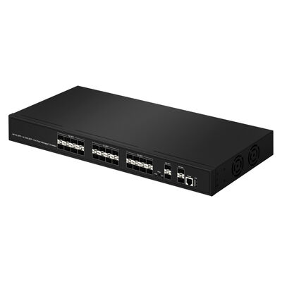 28-Port 10G SFP+ Managed Fiber Switch L2/L3 Aggregation Switch com SNMP VLAN QoS para Data Center ISP Network