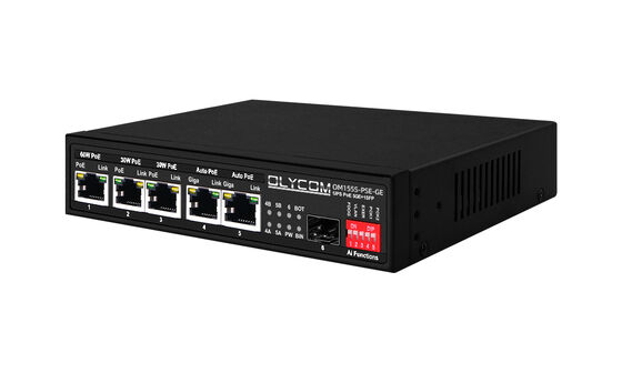 Gigabit PoE Switch MPPT Controlador de carga solar SFP Fibra óptica DC12V/DC24V/DC48V Entrada