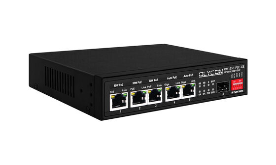 Gigabit PoE Switch MPPT Controlador de carga solar SFP Fibra óptica DC12V/DC24V/DC48V Entrada