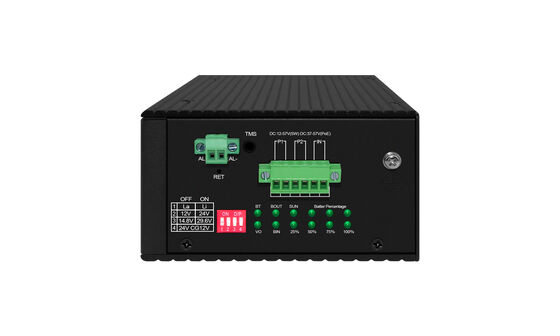 Switch PoE solar gerenciado industrial 4GE + 2SFP 120W PoE MPPT energia fora da rede para CFTV e rede sem fio
