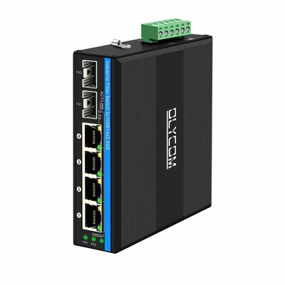 2.5G Industrial PoE Switch 4 Port With 10G Uplinks Não gerenciado Realtek Baseado em DIN Rail