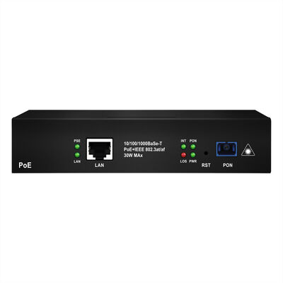 XPON PoE ONU Comercial 1 Porta Gigabit 30W PoE Terminal PON para Redes de Acesso por Fibra