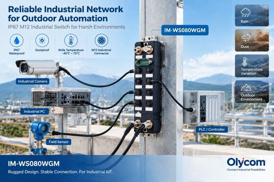 Robusto IP67 impermeável 8 portas Gigabit Industrial Ethernet Switch gerenciado M12 Railway Ethernet Switch