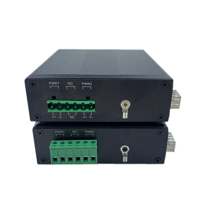 Interruptor de rede industrial Gigabit Fibra Din Rail 6KV Surge IP40 Sem ventilador Não gerenciado
