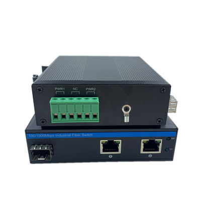 Interruptor de rede industrial Gigabit Fibra Din Rail 6KV Surge IP40 Sem ventilador Não gerenciado