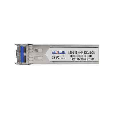 1.25Gb/S Módulo SFP Transceptor Módulo Gigabit Ethernet LR 20km Modo Único CE RoHS