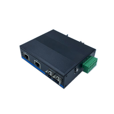 Comutador POE industrial não gerenciado com 4 portas e 2 slots SFP para sistema de câmera de segurança