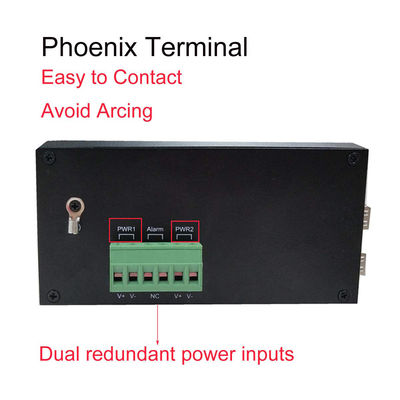12VDC Industrial Switch 8 Port, IM-FS180GW Grau de Proteção Din Rail Ethernet Switch
