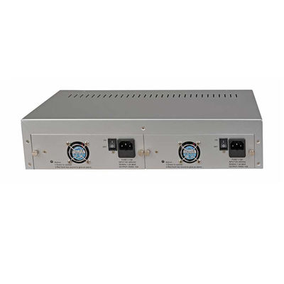 Chassi de Rack para 14 Conversores de Mídia com 19 Polegadas 2U Duplo AC220V para Conversores de Mídia de Fibra CE