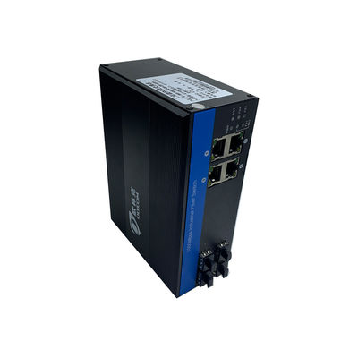 Switch Gigabit de Fibra de 8 Portas Rede Industrial SFP Não Gerenciado CE Classificação IP40