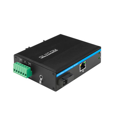Fibra única SC PoE Fibra Media Converter 10/100M Fast Ethernet 15,4W 30W IP40 CE