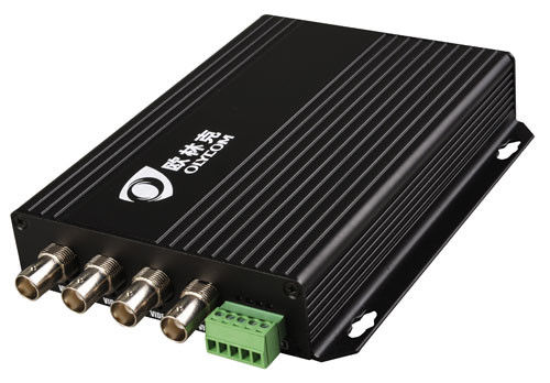 4 portas BNC Video RS485 Conversor óptico digital de dados 720P montado em rack DC5V