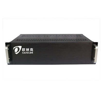 Conversor de mídia de vídeo Chassis 3U Rack para conversor óptico de vídeo entrada de potência dupla