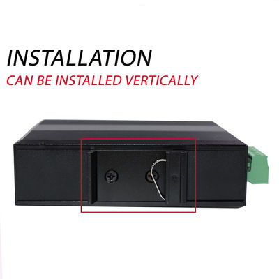 60KM Industrial PoE Media Converter Gigabit Ethernet SC Fibra Duplex não gerenciada Mini Size