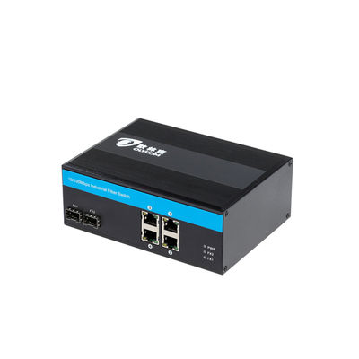 Switch PoE industrial não gerenciado de 40 Gbps 10/100Base SFP Switch de portas de fibra PoE industrial