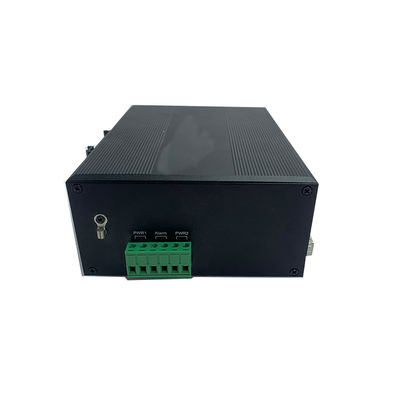 Switch PoE industrial não gerenciado de 40 Gbps 10/100Base SFP Switch de portas de fibra PoE industrial
