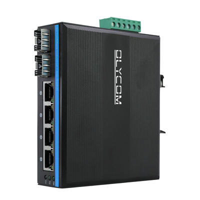 Interruptor de rede industrial 6 portas Ethernet rápido 10/100Mbps Rede de fibra Realtek Não gerenciada
