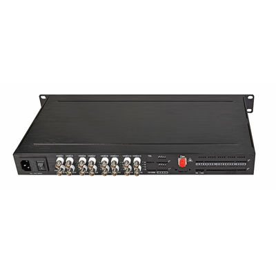 HD 1080P AHD CVI TVI Fibra de vídeo Digital Converter Óptico 16 Port AC 220V Entrada