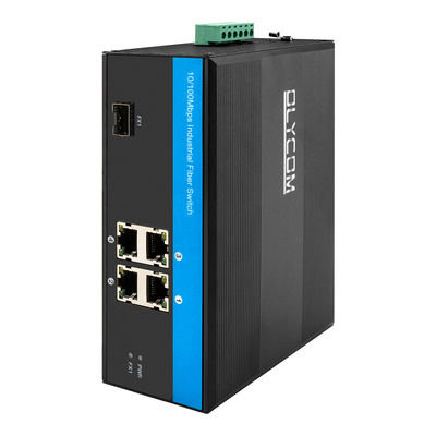 4 Portos Hub de comutação de rede industrial 10/100Mbps Ethernet rápido CE FCC não gerenciado