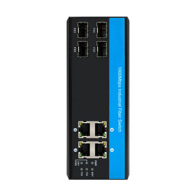 Switch Gigabit de Fibra de 8 Portas Rede Industrial SFP Não Gerenciado CE Classificação IP40