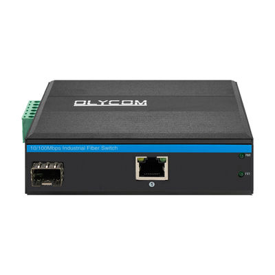 Conversor de mídia Ethernet Industrial Fibra SFP 10/100Mbps Caso robusto não gerenciado