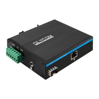 Conversor de mídia Ethernet Industrial Fibra SFP 10/100Mbps Caso robusto não gerenciado