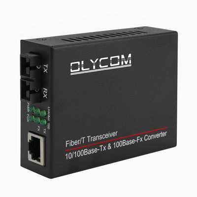 Mini Fibra Óptica Convertidor de Mídia Ethernet Rápido Desgestionado SingleMode Multimode Duplex